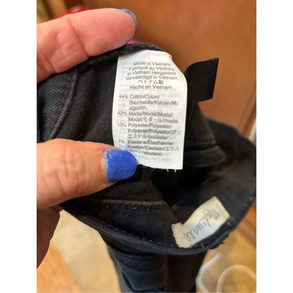 Madewell 26P High Rise washed out black stretch skinny jeans - cotton modal blen - Picture 8 of 8